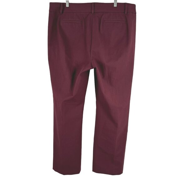 Talbots Classic Straight Pants Womens 20L‎ Burgundy Cotton Spandex NWT PT-2300 - Picture 4 of 10